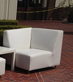 Luxury Pearl Corner Leatherette Rental Sofa