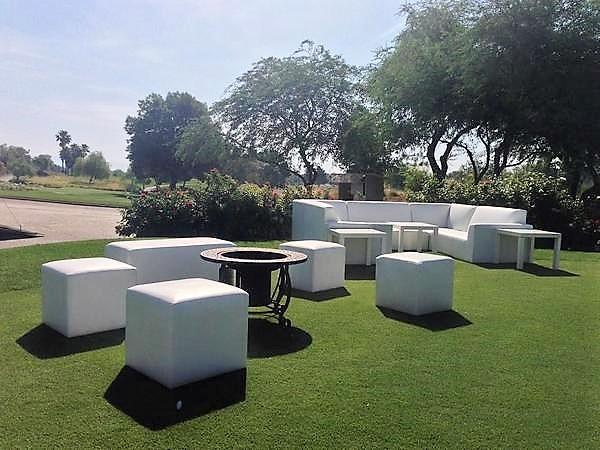 Winery Lounge Rental Sofas and Ottoman Package | Seats 14