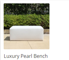 Luxury Pearl Leatherette Rental Bench