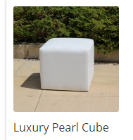 Luxury Pearl Leatherette Rental Cube| Seats 2