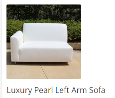 Luxury Pearl Left Arm Leatherette Lounge Sofa