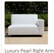 Luxury Pearl Right Arm Leatherette Lounge Sofa