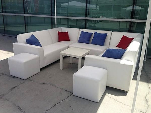Los Angeles Clippers VIP U Sectional Furniture Rental Package | Seats 10